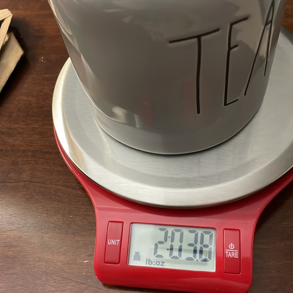 🫖RAE DUNN GRAY CERAMIC TEA CANISTER - Picture 8 of 8